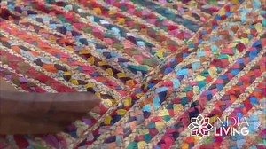 Multi Chindi Striped Jute Rag Rug - Handcrafted Sustainable Home Decor - Natural Texture and Vibrant Colors - Custom Made Rainbow Textured - Etsy