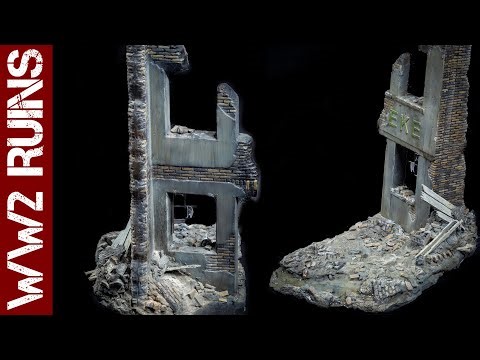 WW2 Destroyed city terrain (1/35 scale model)