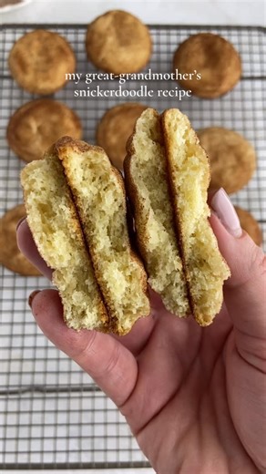 Natalie | Parsley and Icing on Instagram: "Snickerdoodles 🤎 soft, buttery cookies with crisp edges rolled in cinnamon sugar. I’m lucky to have my great grandmother’s recipe. It’s delicious and I love the family connection so it’s the only snickerdoodle recipe I’ve ever made! The combination of cream of tartar + baking soda gives them that classic chewy texture and slightly tangy flavor. That and the cinnamon sugar coating is what that makes snickerdoodles different from regular sugar cookies! C