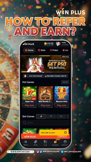 EVERY SHARE PAYS. EVERY CONNECTION COUNTS! With 𝗪𝗶𝗻 𝗣𝗹𝘂𝘀 𝗥𝗲𝗳𝗲𝗿 & 𝗘𝗮𝗿𝗻, your network becomes a steady source of rewards. No capital. No pressure. No selling skills required — just share and earn automatically. 𝗛𝗢𝗪 𝗜𝗧 𝗪𝗢𝗥𝗞𝗦: 1.Log in to your Win Plus account 2.Open Refer & Earn 3.Copy your unique referral link 4.Share it anywhere — earn when they play Your rewards are tracked in real time and credited transparently. 𝗪𝗛𝗬 𝗪𝗜𝗡 𝗣𝗟𝗨𝗦 𝗥𝗘𝗙𝗘𝗥 & 𝗘𝗔𝗥𝗡: ✔ Zero inv