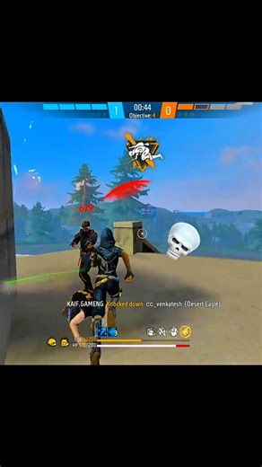 freefire me 1vs4 not gaming shorts tarendig #freefire #shorts #funny