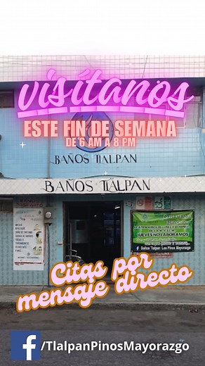 4.3K views · 32 reactions | Visítanos este fin de semana y disfruta nuestras instalaciones y servicios! #bañostlalpan #BañoDeVapor #quéelegancialadetlalpan | Baños Tlalpan Los Pinos Mayorazgo | Facebook