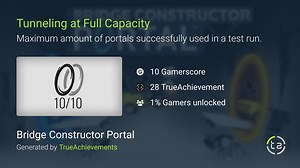 Tunneling at Full Capacity achievement in Bridge Constructor Portal