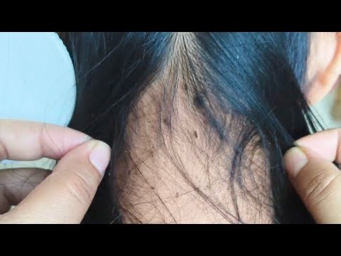 Asmr lice picking from my cousin's beautiful and long hair #asmrlicepicking #nitpicking #hairpulling
