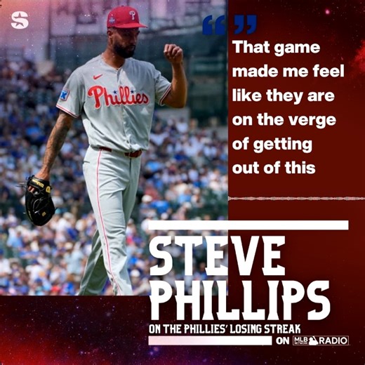 The @Phillies have lost 9 in a row, but @StevePhillipsGM sees them getting back in the win column soon.🔗 https://t.co/fGPbvbj8w4