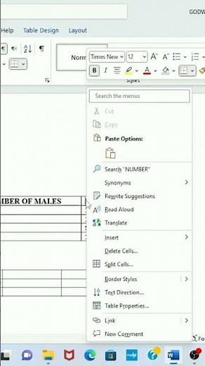 How to Delete Column in MS Word Table | MS Word Tutorial (UPDATED)