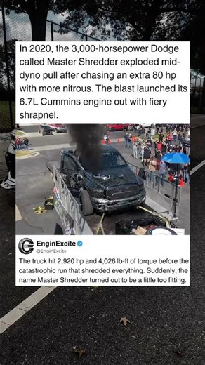 3,000-HP Cummins That Blew Itself Apart #car #truck #diesel #fire