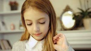Pretty Little Girl Opening Eyes Looking Stock Footage Video (100% Royalty-free) 29339719 | Shutterstock