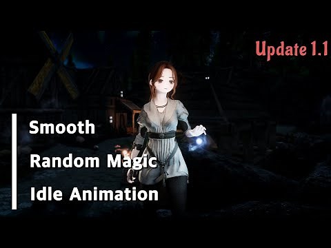 SKYRIM SE Smooth Random Magic idle Animation 1.1 / 스카이림SE 스무스 랜덤 마법 대기모션 1.1 / 모드 / mod