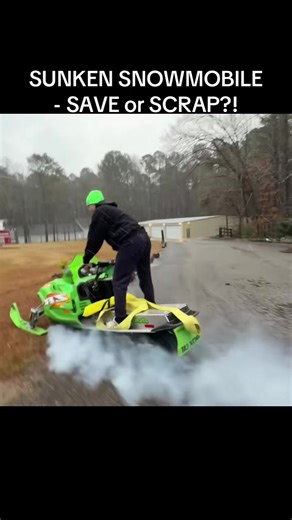 #SUNKEN #SNOWMOBILE #SCRAP? | snow mobile