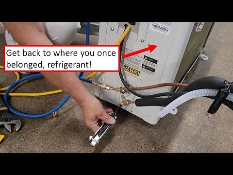 How we recover mini split refrigerant back to the outdoor unit, same as how it shipped #minisplit