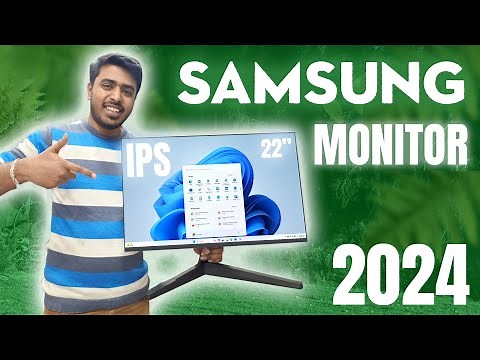 Unboxing & Review: SAMSUNG 22-inch Full HD IPS Panel Monitor (2024) - Response Time 5ms, 75Hz
