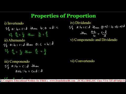 Properties of Proportion
