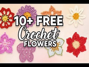 FREE Crochet Flower Patterns PDF 🌸 10+ Beautiful Motifs with Diagrams