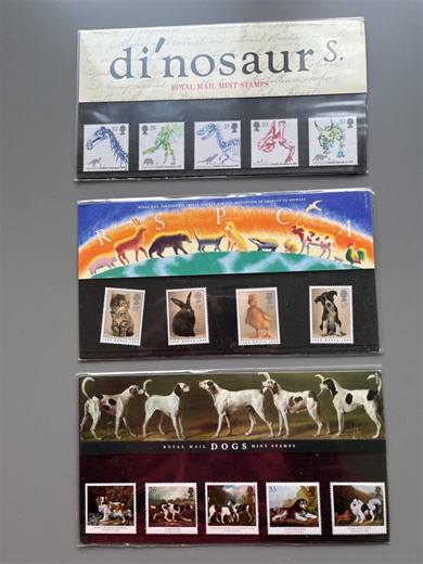 Royal Mail Mint Stamps Collections From 1990s, Bundle of 3, RSPCA, Dinosuars and Dogs - Etsy UK