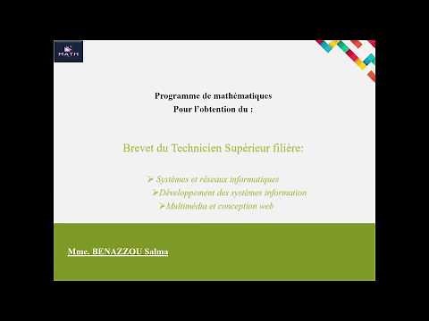Programme de Mathématiques du BTS