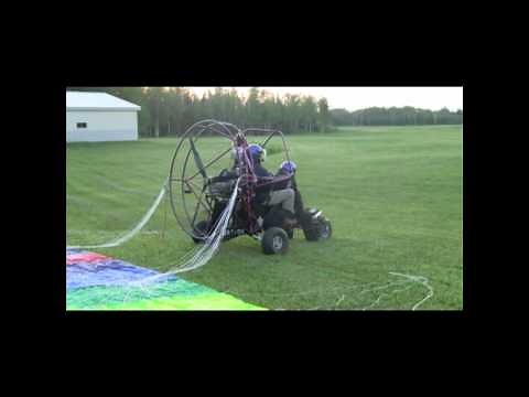 Powered parachute takeoff