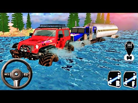 Offroad Jeep & Truck Driving Simulator 2025 | Mud & Water Challenge