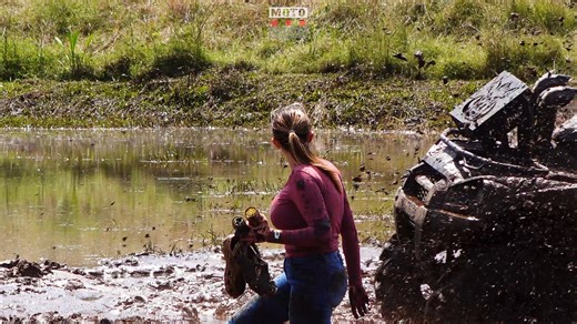 9.2K views · 91 reactions | Who says you need a truck at the Mud Park? lol #mud #mudding #girlpower West Florida Off Road | Moto Doggo | Facebook