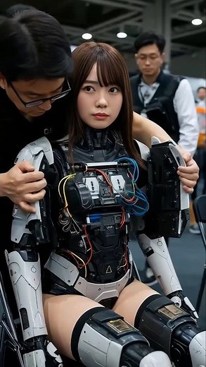 An amazing android girl who looks just like a human #humanoidrobot