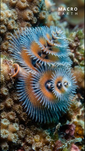 Christmas Tree Worm - Macro Earth 🦑 - #macroearth #animal #earth #shorts #viralshort
