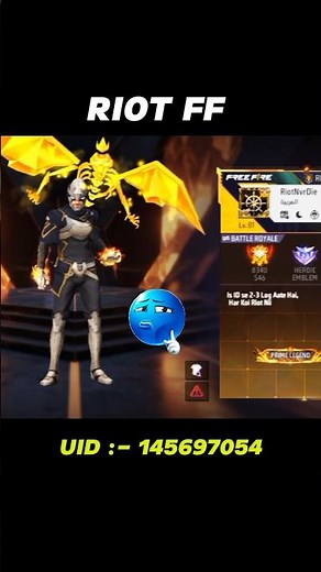 Riot ff new uid ☠️ | #shorts #freefire #riotff