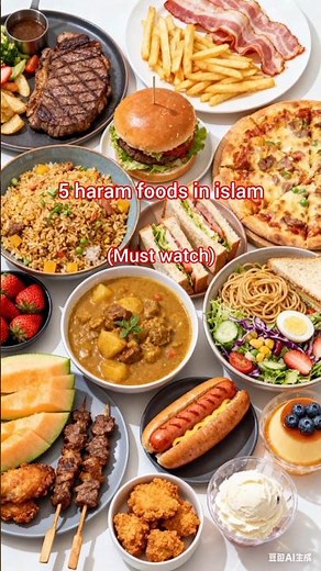 5 haram foods in Islam #islam #haramfood #islamicfacts