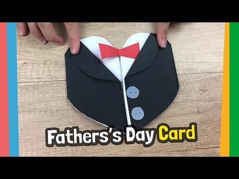 How to make Tuxedo | Father's day gift card - simple and quick to make craft for father with kids.