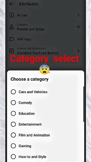 😨category select #contentcreator #techtech #shorts