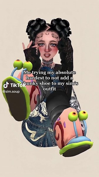 slider shoes have me in the biggest chokehold #sims4 #sims4cc #simstok #gaming #cas #createasim #sims4tok