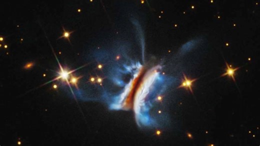 Hubble spots massive sandwich-shaped blob in deep space