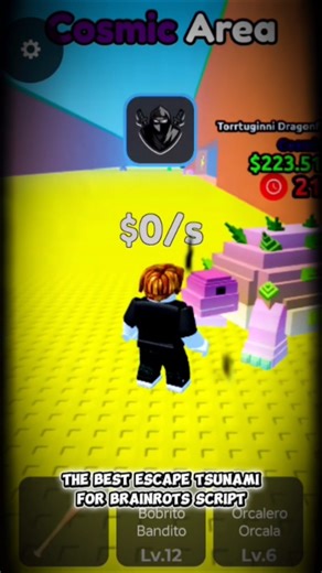 🌊 The Best Escape Tsunami For Brainrots Script!? Instant Win | Roblox Script Short #roblox