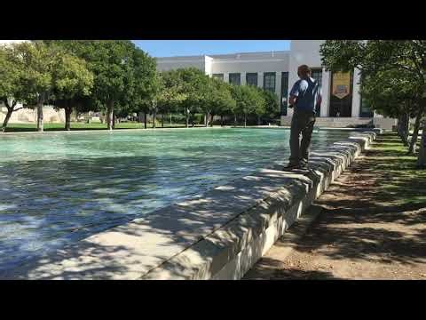 fast RC boat at a school water feature