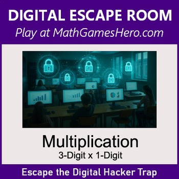 Multiplication 3-Digit by 1-Digit | Digital Math Escape Room Game