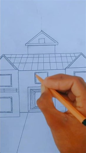 School Building Drawing for Beginners | Easy Pencil Drawing #school draw