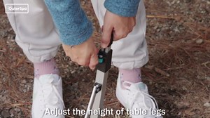 Portable Camping Table with Adjustable Legs, Lightweight Aluminum Folding Table Foldable Table for Outdoor Cooking, Picnic, Beach, Backyards, Rectangular