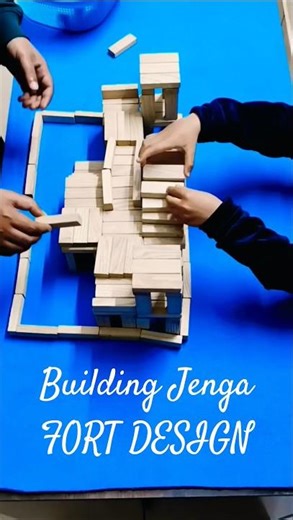 DIY Jenga Fort That Actually Looks Real! 🏰 #shorts #jenga #fort #blockbuilding