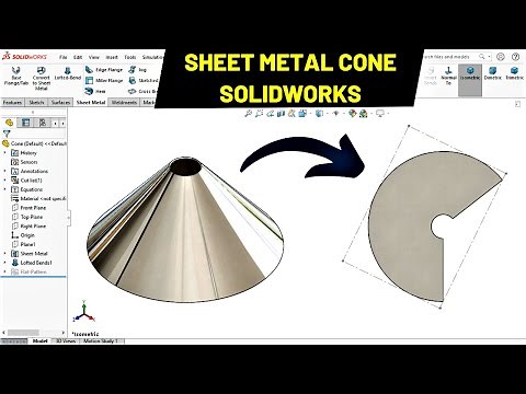 Sheet Metal 3D Cone in SolidWorks using Lofted Bend Tutorial