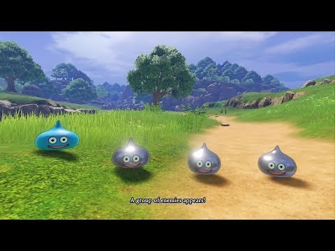 Dragon Quest XI (Switch) - Early Game EXP Grinding on Slime Island