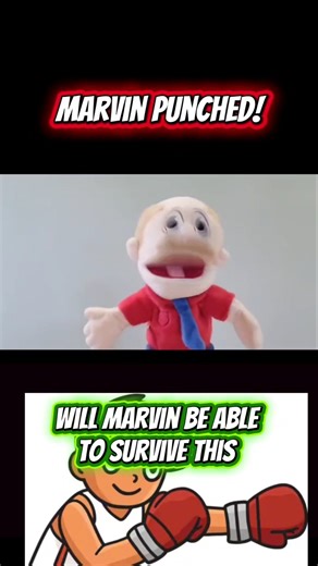 Marvin punched in face! 😲 #Marvin #jeffy #boxer#funny