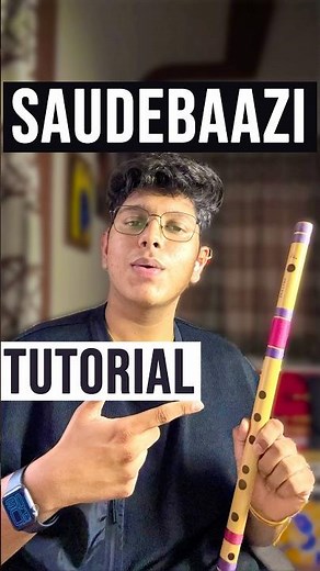 Saudebaazi Flute Tutorial | Lesson | Notes | Notation |How to play basuri|Easy Beginner song Krishna