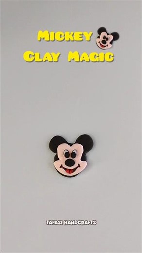 Clay Mickey Mouse 😍| Simple Creative Clay Ideas| For Kids and Beginners #shorts #ytshorts #viral
