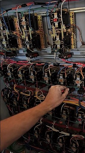 Electromechanical bell relay panel in action #electrician #technician #bells #churchbells #fyp