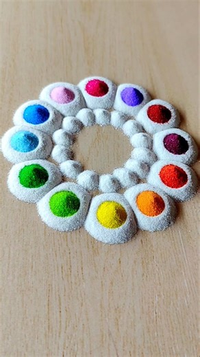 Satisfying Rangoli | Simple Rangoli | Easy Rangoli Tips and Tricks | ASMR #rangoli #satisfying #asmr