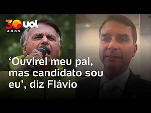 'I will always consult my father, but I am the candidate,' says Flávio Bolsonaro.