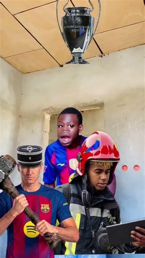 Hhh champion league #barcelona #realmadrid #footballshorts #championsleague #funny #funny