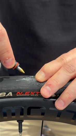 Urban Pedaler on Instagram: "What do you do with a new road tire that has a big puncture? Easy on-road fix AND a more permanent solution once you get home. . #dynaplug #stanstubeless #lezynetubeless"