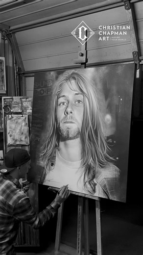 Kurt Cobain painting creation by Christian Chapman! 🖤 | Christian Chapman Art