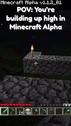 Anyone else building alpha towns? #minecraft #minecraftalpha #oldminecraft