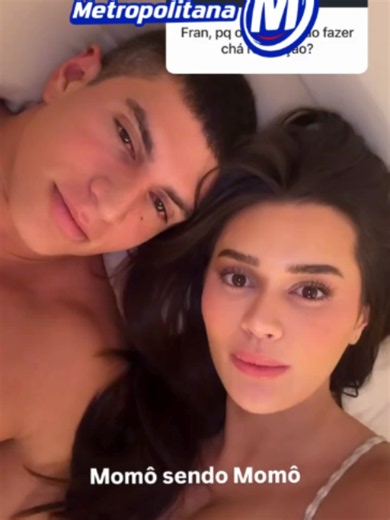 Franciny Ehlke e o marido, Tony Maleh, explicaram o motivo de não terem feito uma grande festa de chá revelação. “Não temos tempo nem saco”, respondeu Maleh nos stories.